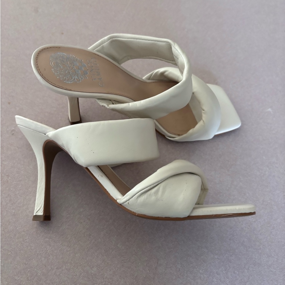 Vince Camuto Cream Heeled Sandals